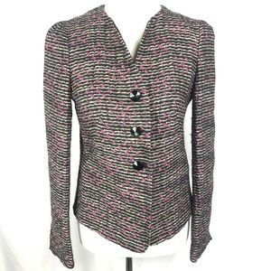 Armani Collezioni Striped Jacquard Blazer 3 Button